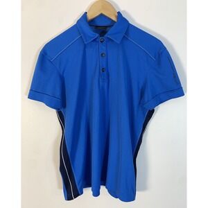 Galvin Green Golf Polo Shirt Mens M Blue Vented  Stretch Comfort Tech PGA Sweden